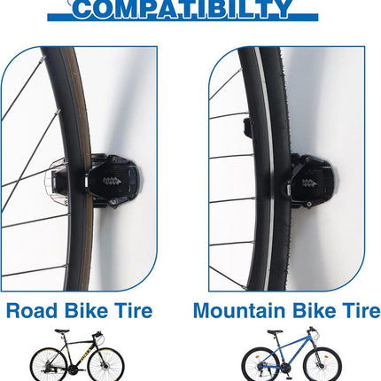 Bicycle Wall Mount - Up to 60 kg Load Capacity - For Tires 27-83 mm - Space-Saving Suspension for Garage & Home.