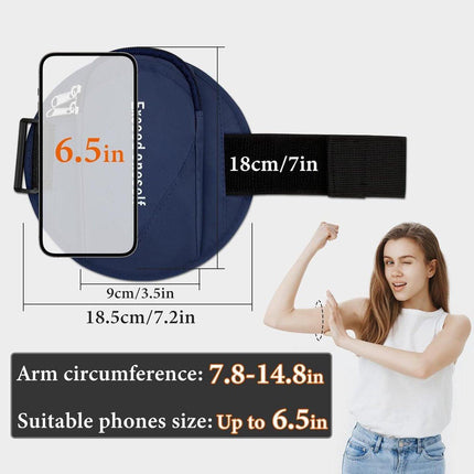 Sports Bag - Running Armband - Phone Holder for Running - Reflective Sports Accessories - With Adjustable Shoulder Strap - Suitable for Running, Camping and Hiking (Black).