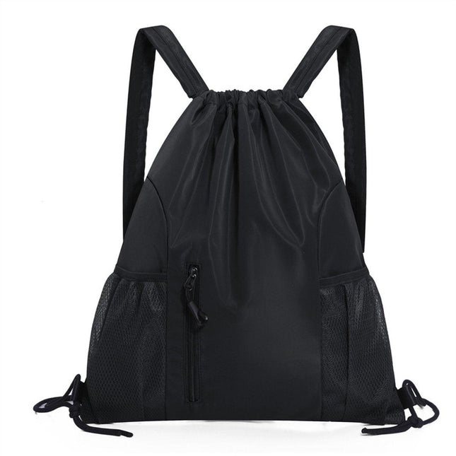 One-Piece Backpack - Drawstring Backpack - Large Capacity - Lightweight - Separate Wet and Dry Compartments, Sports Backpack - Suitable for Travel and Fitness - Black.