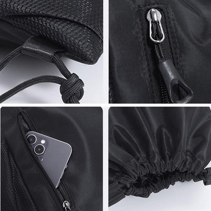 One-Piece Backpack - Drawstring Backpack - Large Capacity - Lightweight - Separate Wet and Dry Compartments, Sports Backpack - Suitable for Travel and Fitness - Black.