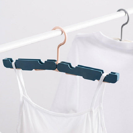 Folding Clothes Rack (Two-Piece Pack) - Hanging Clothes Rack - Portable Folding Hanger with Hook - Ideal for Travel, Campers, Travelers and Small Spaces - Dark Green.