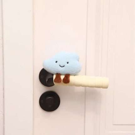 Protective Cover - Set of Two - Cute Cloud-Shaped Door Handle Gloves - Decorative Door Handle Protector Cover - Door Accessories (Blue).