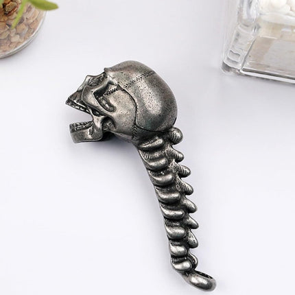 Skeleton Bottle Opener - Beer Opener - Robust Stainless Steel with Ergonomic Grip - Keychain Size - For Bar & Party.