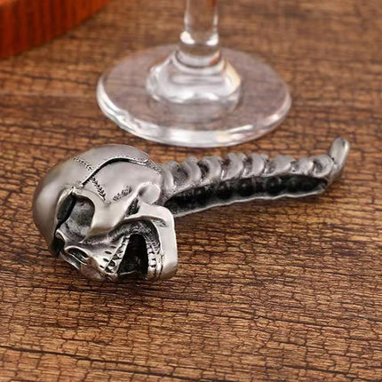 Skeleton Bottle Opener - Beer Opener - Robust Stainless Steel with Ergonomic Grip - Keychain Size - For Bar & Party.