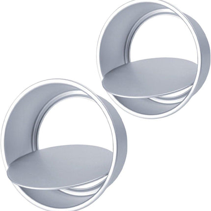 Cake Pans - 2-Piece Set - Round Cake Pans - Non-Stick Baking Pans - Aluminum Baking Pans 15cm and 20cm - Baking Pans with Removable Base - Round Pans - Baking Tools.