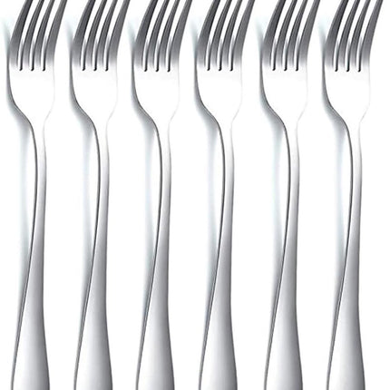 Cutlery Forks - 6 pieces - Stainless steel cutlery forks - Cutlery set - Suitable for Western dishes, desserts and coffee..