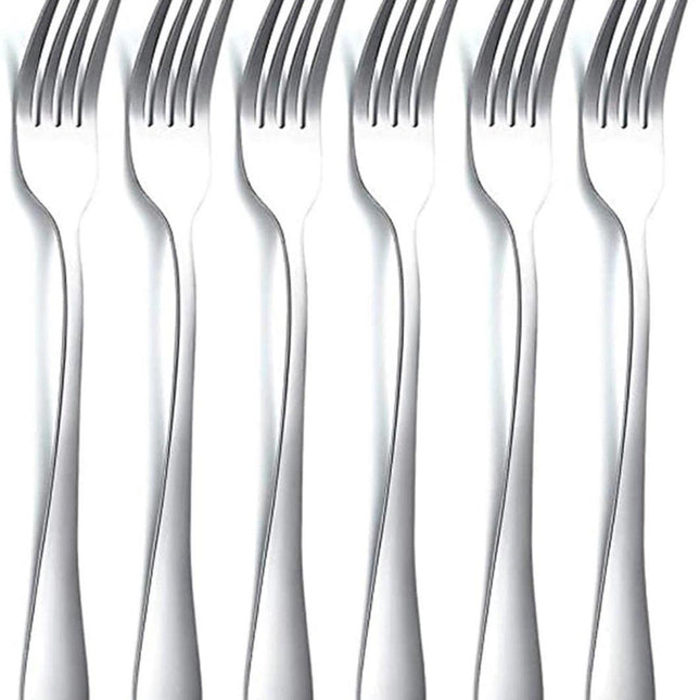 Cutlery Forks - 6 pieces - Stainless steel cutlery forks - Cutlery set - Suitable for Western dishes, desserts and coffee..
