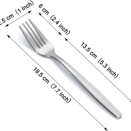 Cutlery Forks - 6 pieces - Stainless steel cutlery forks - Cutlery set - Suitable for Western dishes, desserts and coffee..