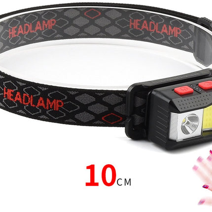 headlamp LED rechargeable - headlight - outdoor bicycle lamp - rechargeable night light - high-intensity LED headlamp - gaze sensor - COB headlamp.