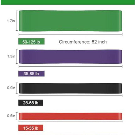 Resistance Bands - Pull-up Bands - Training Bands - Fitness Bands - Set of 5 Bands - 5 Different Resistances - Set for Training, Fitness, Exercises, and Physical Therapy for Men and Women - Includes Carrying Bag.