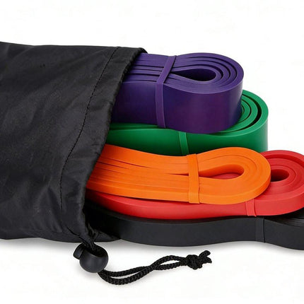 Resistance Bands - Pull-up Bands - Training Bands - Fitness Bands - Set of 5 Bands - 5 Different Resistances - Set for Training, Fitness, Exercises, and Physical Therapy for Men and Women - Includes Carrying Bag.