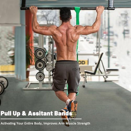 Resistance Bands - Pull-up Bands - Training Bands - Fitness Bands - Set of 5 Bands - 5 Different Resistances - Set for Training, Fitness, Exercises, and Physical Therapy for Men and Women - Includes Carrying Bag.