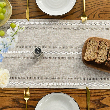 Table Runner - Christmas Table Runner - Fabric Table Runner - Cotton Table Runner - Washable Cotton Table Runner - Suitable for Family Table Decoration, Wedding Decoration, Party Decoration (33cm*220cm).