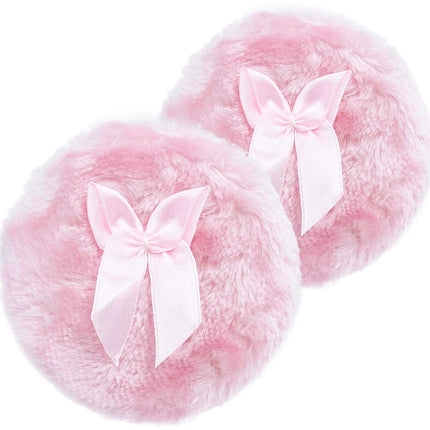 Powder Puff - 2 pieces - 8.9 cm - Make up sponges - Soft powder puff - Washable and reusable - For wet and dry application.
