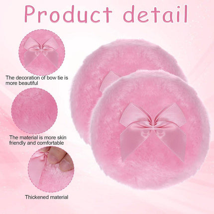 Powder Puff - 2 pieces - 8.9 cm - Make up sponges - Soft powder puff - Washable and reusable - For wet and dry application.