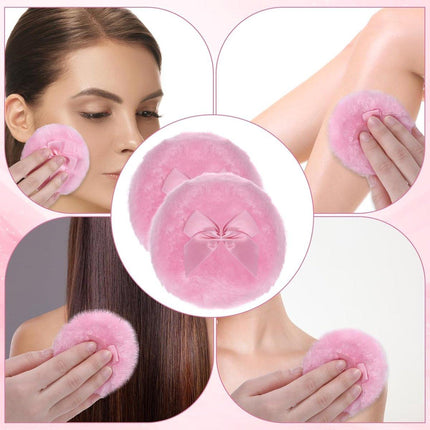 Powder Puff - 2 pieces - 8.9 cm - Make up sponges - Soft powder puff - Washable and reusable - For wet and dry application.