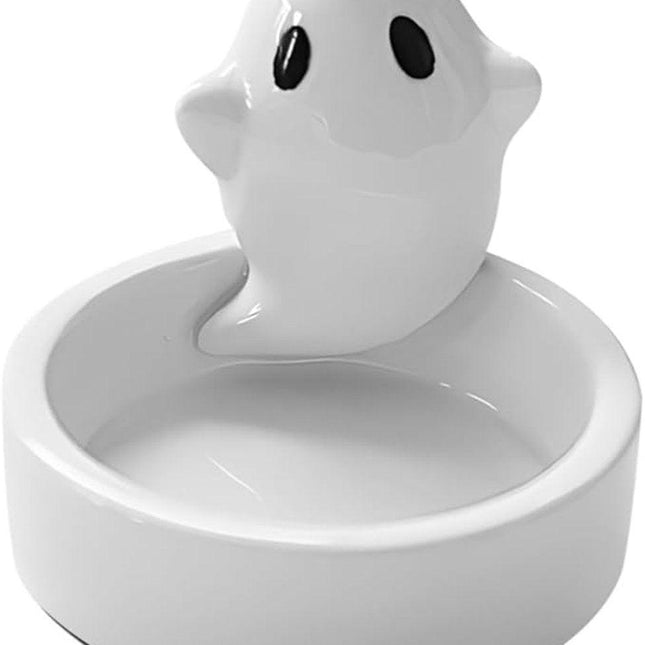Candle Holder - 1-Piece - Ceramic Ghost Candle Holder - Cute Ghost Ornament - Birthday Gift - Desk Decoration.