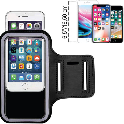 Phone Holder for Running - Running Armband - Suitable for phones up to 6.5 inches - Lightweight and universal phone holder for running, fitness and jogging.
