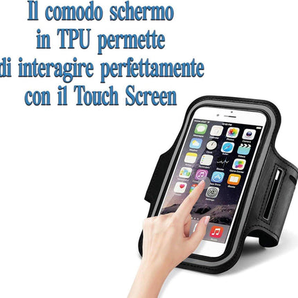 Phone Holder for Running - Running Armband - Suitable for phones up to 6.5 inches - Lightweight and universal phone holder for running, fitness and jogging.