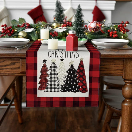 Table Runner - Christmas Table Runner - Christmas Decorations - Christmas Table Runner 33x183 cm - Christmas Table Decorations - Christmas Decorations 2024 - Christmas Decorations (Christmas Red).