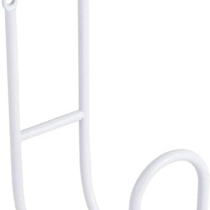 Garden Hose Hanging System - Wall Mount for Neat Storage - Stainless Steel Frame - White.