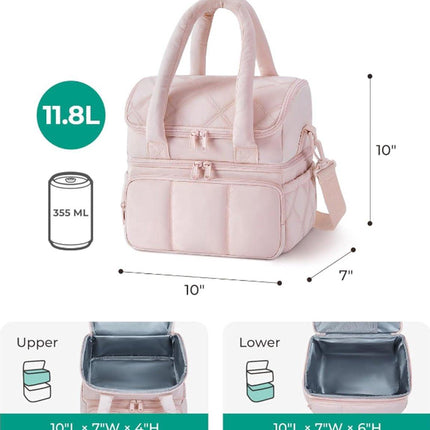 Cooler Bags - Lunch Bag - Handle Strap - Cooler Bag - Lunch Bag - Insulated Cooler Bag - Picnic Bag - Suitable for work, office, travel and picnics（Black）.