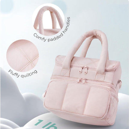 Cooler Bags - Lunch Bag - Handle Strap - Cooler Bag - Lunch Bag - Insulated Cooler Bag - Picnic Bag - Suitable for work, office, travel and picnics（Pink）.