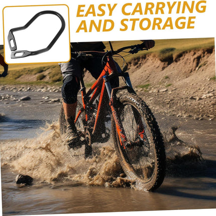 1 set of durable rear derailleur protectors for folding mountain bikes, easy to install-Style C.