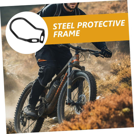 1 set of durable rear derailleur protectors for folding mountain bikes, easy to install-Style C.