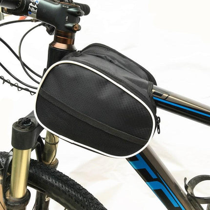 2 artikelen - Fietsstuurtassen - Waterdichte fietsframe-stuurtassen - Fiets bovenbuistassen - Fietsuitrusting.