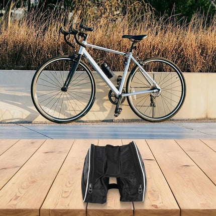 2 artikelen - Fietsstuurtassen - Waterdichte fietsframe-stuurtassen - Fiets bovenbuistassen - Fietsuitrusting.