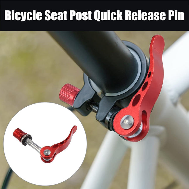 2pcs M6*65mm Aluminium Alloy Bicycle Seat Post Quick Release Pin Seatpost Skewer Bolt Red.