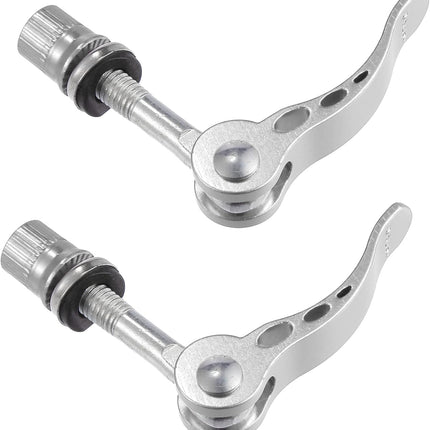 2pcs M6*65mm Aluminium Alloy Bicycle Seat Post Quick Release Pin Seatpost Skewer Bolt Silver Tone