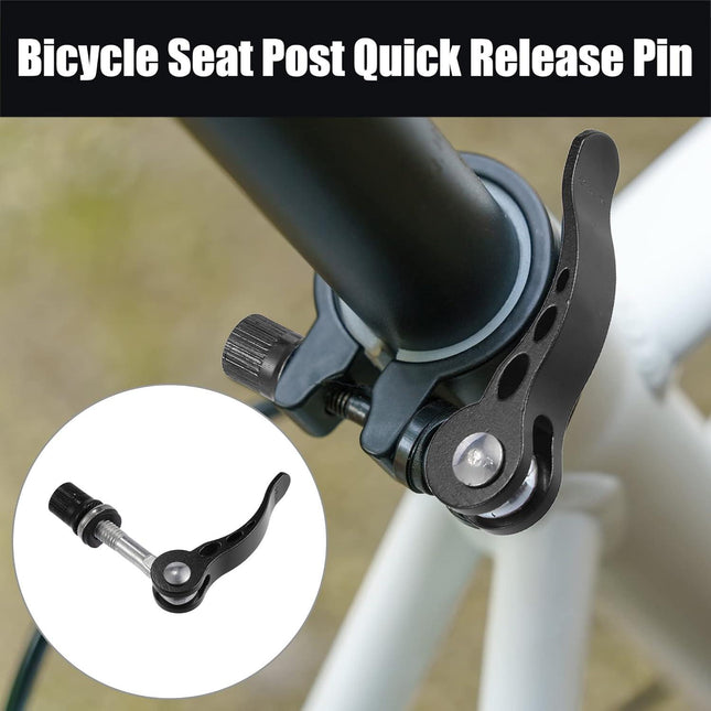 2pcs M6*65mm Aluminium Alloy Bicycle Seat Post Quick Release Pin Seatpost Skewer Bolt Black.