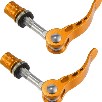 2pcs M6*65mm Aluminium Alloy Bicycle Seat Post Quick Release Pin Seatpost Skewer Bolt Yellow.