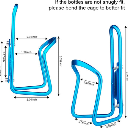 1-Pack - Lightweight Aluminum - Water Bottle Cage for Outdoor Activities (Blue) - Bicycle Accessories.