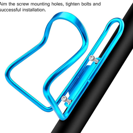 1-Pack - Lightweight Aluminum - Water Bottle Cage for Outdoor Activities (Blue) - Bicycle Accessories.