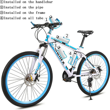 1-Pack - Lightweight Aluminum - Water Bottle Cage for Outdoor Activities (Blue) - Bicycle Accessories.