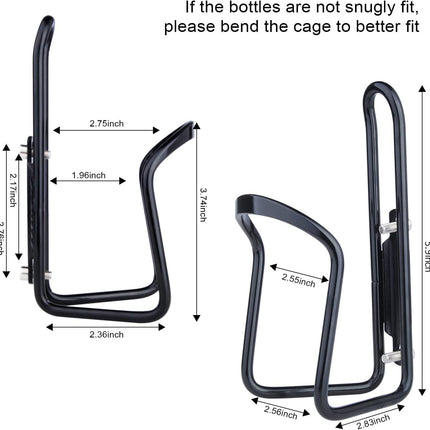 1Pack Lightweight Aluminum Alloy Cycling Bicycle Water Bottle Cage Holder Bracket for Outdoor Activities (Black), Bike Accessories.