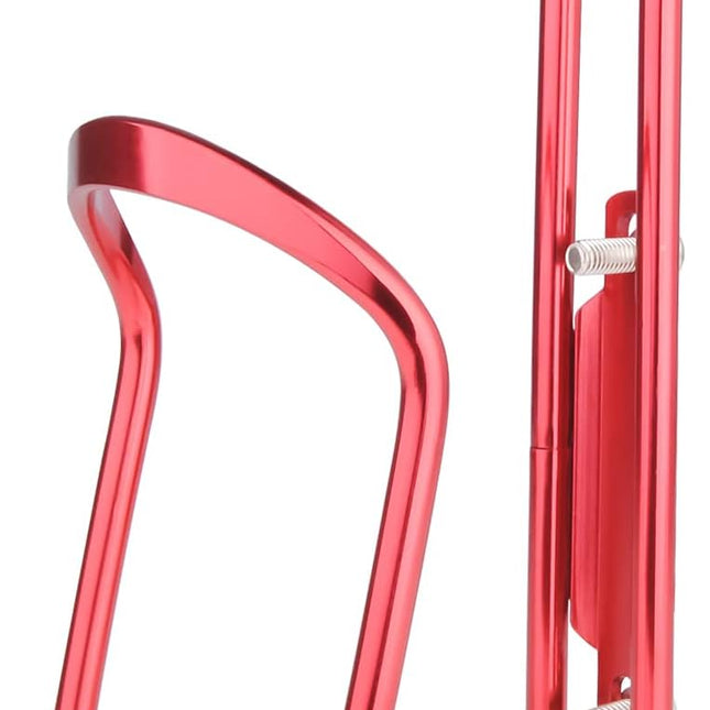 1Pack Lightweight Aluminum Alloy Cycling Bicycle Water Bottle Cage Holder Bracket for Outdoor Activities (Red), Bike Accessories