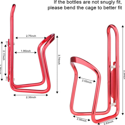 1Pack Lightweight Aluminum Alloy Cycling Bicycle Water Bottle Cage Holder Bracket for Outdoor Activities (Red), Bike Accessories.