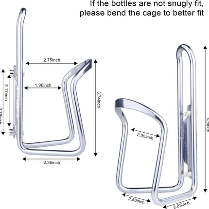 1Pack Lightweight Aluminum Alloy Cycling Bicycle Water Bottle Cage Holder Bracket for Outdoor Activities (Silver), Bike Accessories.