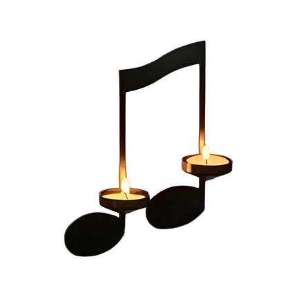 Music Note Candlestick - Wall Decoration - Wrought Iron Candlestick - Wall Decoration - Candle Holder.
