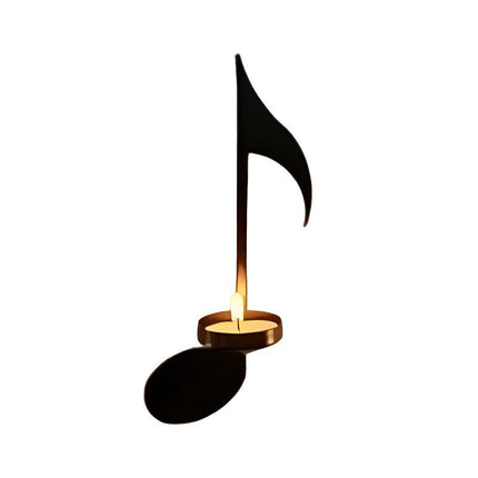 Music Note Candlestick - Wall Decoration - Wrought Iron Candlestick - Wall Decoration - Candle Holder.