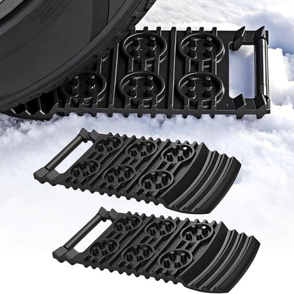 Off-Road Traction Plates | Pack of 2 - Portable emergency tool for extra grip on snow, ice, mud, and sand, suitable for cars, SUVs, ATVs, UTVs, and motorcycles..