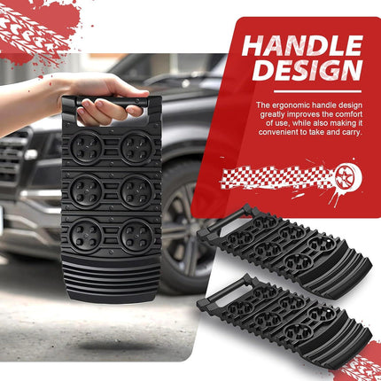Off-Road Traction Plates | Pack of 2 - Portable emergency tool for extra grip on snow, ice, mud, and sand, suitable for cars, SUVs, ATVs, UTVs, and motorcycles..