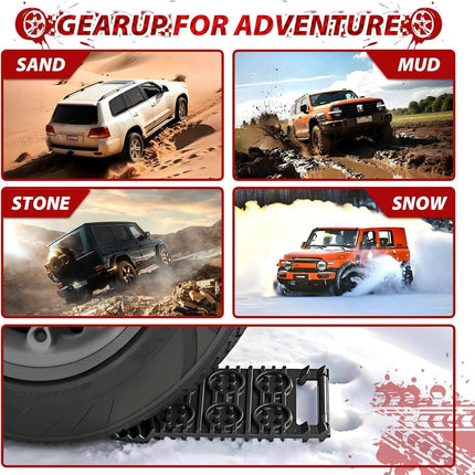 Off-Road Traction Plates | Pack of 2 - Portable emergency tool for extra grip on snow, ice, mud, and sand, suitable for cars, SUVs, ATVs, UTVs, and motorcycles..