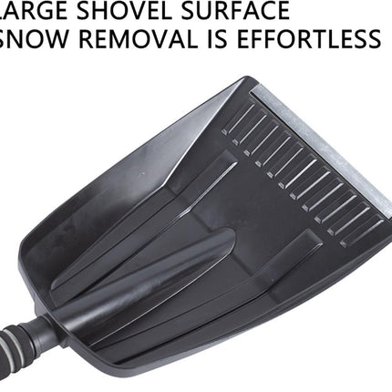 Folding Snow Shovel - Large Capacity | Lightweight & Portable - Wide Snow Clearing Range with Ergonomic D-Shaped Handle and Aluminum Blade - Snow Shovel for Outdoor, Car, Garden, Camping, Driveway（Blue）.