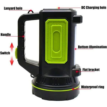 Ultra Powerful LED Flashlight 135000 Lumen USB Rechargeable 6000mAh Waterproof With Side Light for Emergency Hiking Camping Hunting.