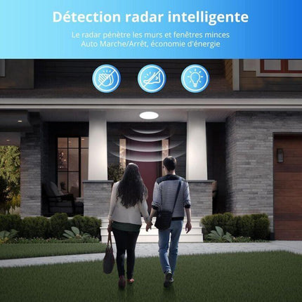 LED Ceiling Light with Motion Sensor 12W 6000K Round LED Ceiling Lamp Radar Motion Detector for Outdoor Indoor Staircase Bathroom Garage Hallway 205cm.